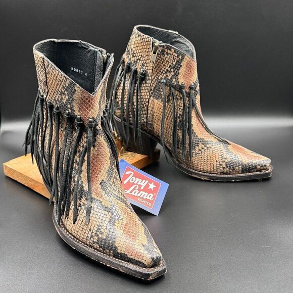 Tony Lama Anahi Snip Toe Booties - Picture 1 of 9
